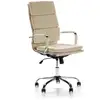 Image de Fauteuil De Bureau Morgan Inclinable Taupe, Cuir Synthétique