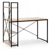 Image de Bureau lidia noir, 3 étagères, style industriel, 120 cm longueur I21017