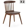 Image de Pack 2 Chaises Ben En Bois Couleur Noyer