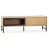 Image de Meuble tv isis 2 portes en chêne et métal noir 120 cm I23008