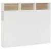 Image de Tête de lit Zeus 145 cm blanc 2 portes 9 trous