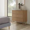 Image de Commode Lluvia VS VENTA-STOCK 3 tiroirs chêne 80x40x80 cm en mélamine