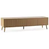 Image de Meuble TV Lluvia 4 portes coloris chêne longueur 160 cm