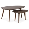 Image de Set De 2 Tables Basses Eclipse Couleur Noyer, Bois Massif
