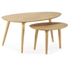 Image de Set De 2 Tables Basses Eclipse Couleur Chêne, Bois Massif