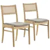 Image de Pack de 2 chaises vilma couleur chêne, bois massif et rotin naturel I23098