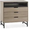 Image de Commode De Nuit Hera 3 Tiroirs 1 Porte Coloris Bois