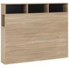Image de Tête De Lit Zeus 165 Cm Chêne, 2 Portes 9 Trous