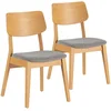 Image de Pack De 2 Chaises Susi Couleur Chêne, Bois Massif