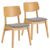 Image de Pack de 2 chaises susi couleur chêne, bois massif I23113