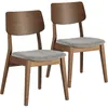 Image de Pack De 2 Chaises Susi Couleur Noyer, Bois Massif