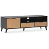 Image de Meuble Tv Denis 1 Porte Et 2 Tiroirs, Couleur Noir/bois