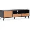 Image de Meuble tv denis 1 porte et 2 tiroirs, couleur noir/bois I23118