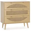 Image de Commode Luna 3 tiroirs couleur chêne