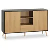 Image de Buffet bas Apolo 2 portes 1 tiroir couleur noir/bois