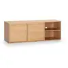 Image de Meuble Tv Tori 2 Portes 2 Trous, Couleur Chêne, 130 Cm
