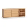 Image de Meuble TV Tori 2 Portes 2 Trous Couleur Chêne 130 cm