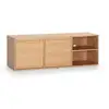 Image de Meuble tv tori 2 portes 2 trous, couleur chêne, 130 cm I24070
