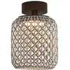 Image de BOVER lampe de plafond pour extérieur NANS PF/21 OUTDOOR (Brun avec des touches de beige et de gris clair - Acier inoxydable, aluminium, polycarbonate, fibre synthétique.)