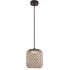 Image de BOVER lampe à suspension pour extérieur NANS S/21 OUTDOOR (Brun avec des touches de beige et de gris clair - Acier inoxydable, aluminium, polycarbonate, fibre synthétique.)