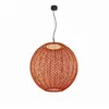 Image de BOVER lampe à suspension pour extérieur NANS SPHERE S/80 OUTDOOR (Rouge avec des touches d'orange et de beige - Acier inoxydable, aluminium, polycarbonate, fibre synthétique.)