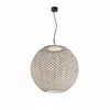 Image de BOVER lampe à suspension pour extérieur NANS SPHERE S/80 OUTDOOR (Brun avec des touches de beige et de gris clair - Acier inoxydable, aluminium, polycarbonate, fibre synthétique.)