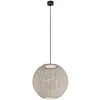 Image de BOVER lampe à suspension pour extérieur NANS SPHERE S/60 OUTDOOR (Brun avec des touches de beige et de gris clair - Acier inoxydable, aluminium, polycarbonate, fibre synthétique.)