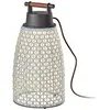 Image de BOVER lampe de table NANS PORTABLE M/49 OUTDOOR (Beige avec des touches de bleu clair et de gris clair. - Acier inoxydable, aluminium, polycarbonate, fibre synthétique.)