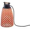Image de BOVER lampe de table NANS PORTABLE M/41 OUTDOOR (Rouge avec des touches d'orange et de beige - Acier inoxydable, aluminium, polycarbonate, fibre synthétique.)