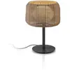 Image de BOVER lampe de table pour extérieur FORA M (Rotin brun, variateur Triac - Aluminium, acier inoxydable, polyéthylène, fibre synthétique)