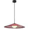 Image de BOVER lampe à suspension pour extérieur NANS S/55 OUTDOOR (Rouge avec des touches d'orange et de beige - Acier inoxydable, aluminium, polycarbonate, fibre synthétique.)