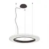 Image de BOVER lampe à suspension RODA S/90 (Ruban blanc translucide, dimmable 1-10 V - Aluminium, acier, ruban)