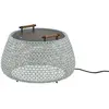 Image de BOVER lampe de table NANS BAG/38 OUTDOOR (Beige avec des touches de bleu clair et de gris clair. - Acier inoxydable, aluminium, polycarbonate, fibre synthétique.)