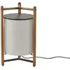 Image de BOVER lampadaire KANDO P/76 (Ruban blanc - Aluminium, bois de teck, ruban, polycarbonate.)