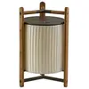 Image de BOVER lampe de table KANDO M/40/R (Ruban crème - Aluminium, bois de teck, ruban, polycarbonate.)