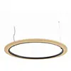 Image de BOVER lampe à suspension RODA S/200 (Ruban crème translucide, dimmable Dali, pilote à distance - Aluminium, acier, ruban)