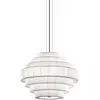 Image de BOVER lampe à suspension MOS 02 (Ruban blanc translucide - Fer, verre)