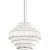 Image de BOVER lampe à suspension MOS 03 (Ruban blanc translucide - Fer, verre)
