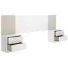 Image de Ensemble tete de lit + 2 tables de nuit avec 2 tiroirs - loma - blanc bois - 258,6 x 34, LOMA03K2794354