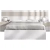 Image de Lit adulte avec chevets intégrés - BIANCA - 160 x 200 cm - Blanc / Bois