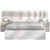 Image de Bianca ensemble lit 160x200 cm blanc bois avec tete de lit et 2 tables de nuit 03K2954354