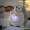 Image de Peluche Hérisson avec Bruit Blanc et Veilleuse Spikey - InnovaGoods - Noir - Taille unique