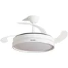 Image de Ventilateur de plafond avec lumière InnovaGoods, silencieux, pales rétractables, 6 vitesses, 3 modes, télécommande