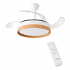 Image de Ventilateur de plafond avec lumière InnovaGoods, silencieux, pales rétractables, 6 vitesses, 3 modes, télécommande