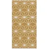 Image de Tapis Vinyle Panorama Lignes Étoiles Moutarde 60x200 cm - Tapis pour Cuisine Bureau et Salon en PVC