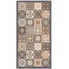 Image de Tapis Vinyle Panorama Carreaux de Ciments Marron 300x200 cm - Tapis pour Cuisine Bureau et Salon en PVC