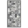 Image de Tapis Vinyle Panorama Carreaux Ciments Cuisine Gris 80x300 cm - Tapis pour Cuisine Bureau et Salon en PVC