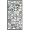 Image de Tapis Vinyle Panorama Style Carreaux de Ciments Bleu 60x110 cm - Tapis pour Cuisine Bureau et Salon en PVC