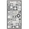 Image de Tapis Vinyle Panorama Style Carreaux Ciments Gris 80x300 cm - Tapis pour Cuisine Bureau et Salon en PVC