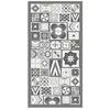 Image de Tapis Vinyle Panorama Style Carreaux Ciments Gris 200x250 cm - Tapis pour Cuisine Bureau et Salon en PVC